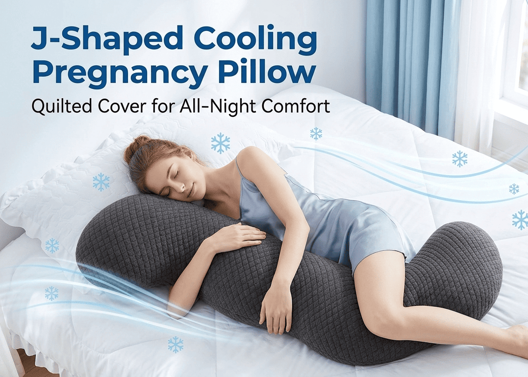 CreviRest™ J-Shaped Pregnancy Pillow.