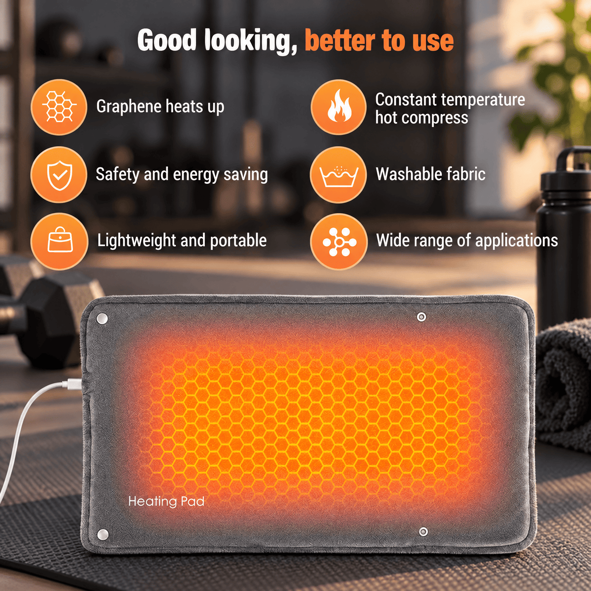 CreviRest HeatFlex - Post-Workout Heating Pad for Tired Muscles and Relaxing Evenings