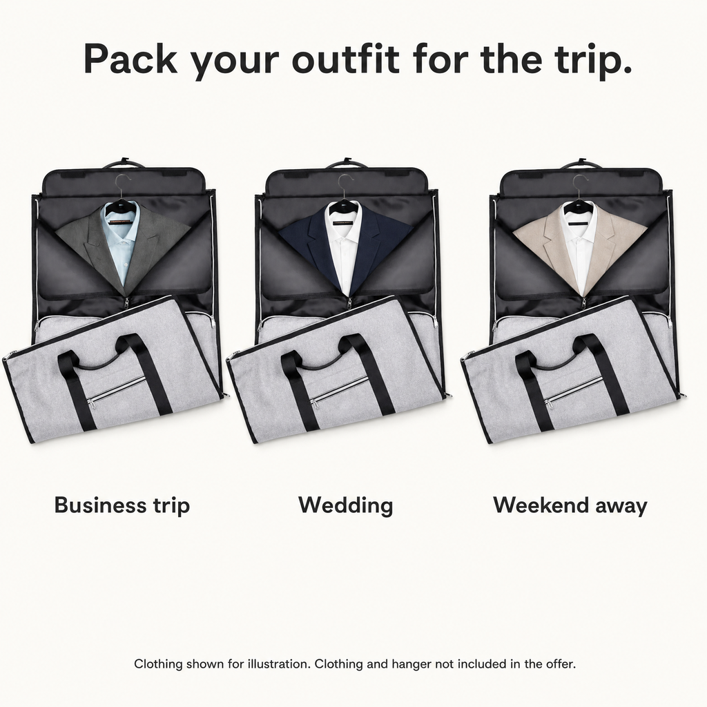 Departure | 2-in-1 Garment Duffel to Skip the Extra Clothing Bag and Travel at Ease