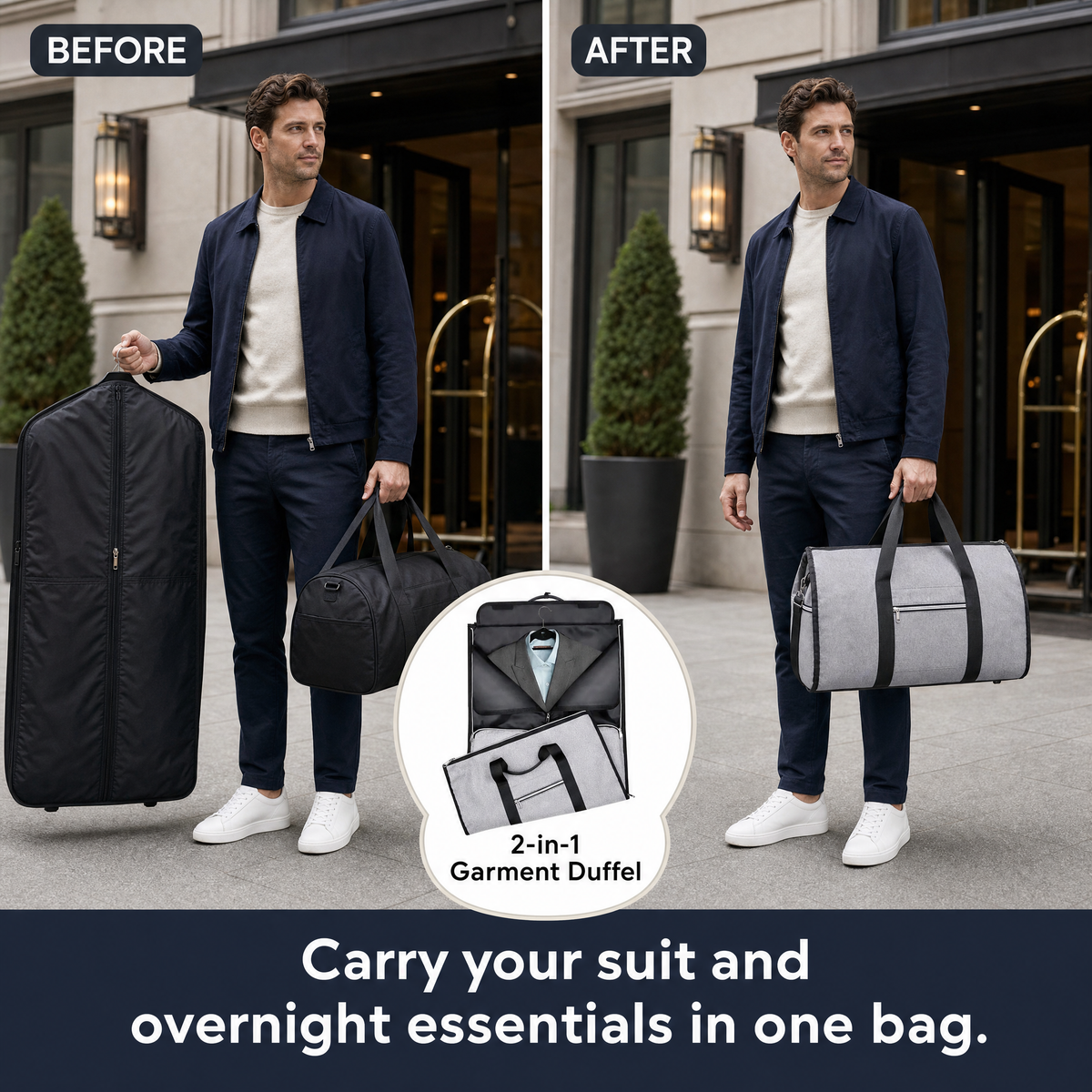Departure | 2-in-1 Garment Duffel to Skip the Extra Clothing Bag and Travel at Ease