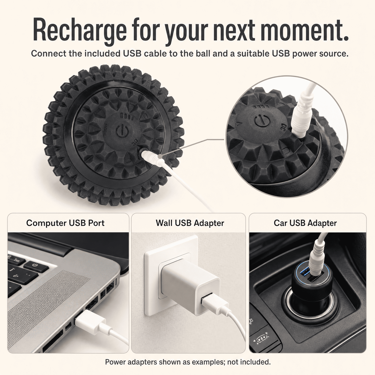 CreviRest Unwind | Vibrating Massage Ball for Tired Muscles and a More Relaxed Evening