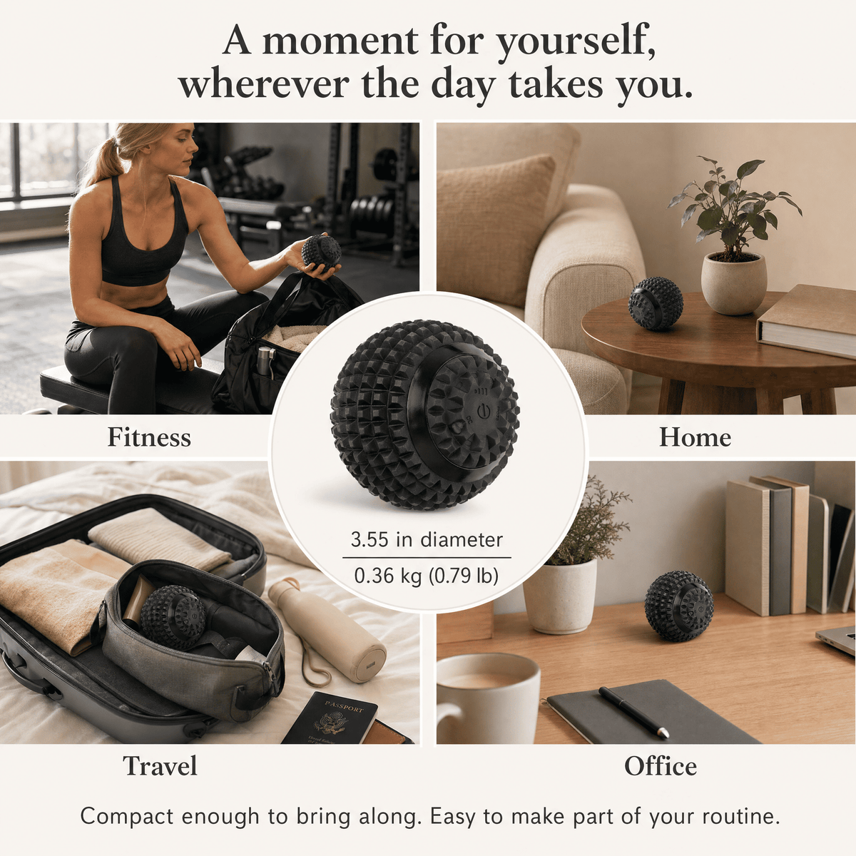 CreviRest Unwind | Vibrating Massage Ball for Tired Muscles and a More Relaxed Evening